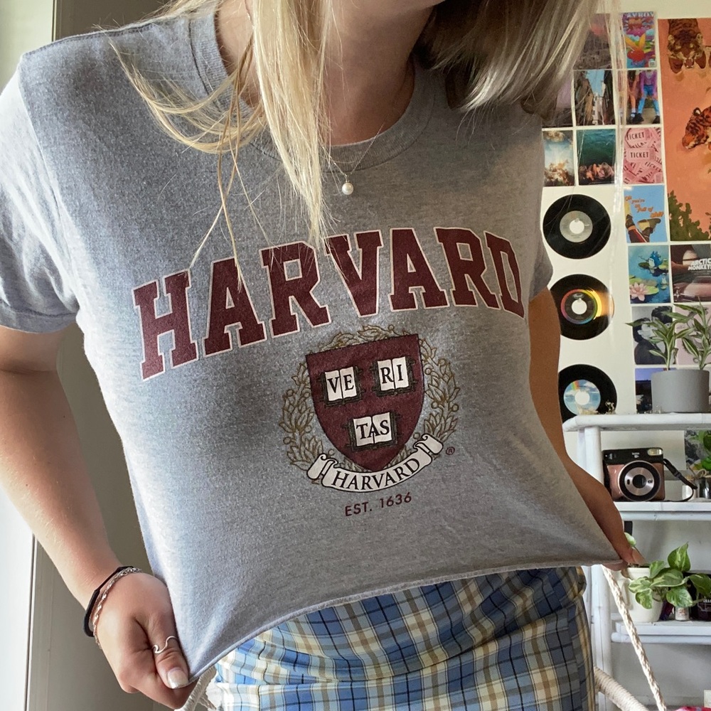 Harvard university crop top